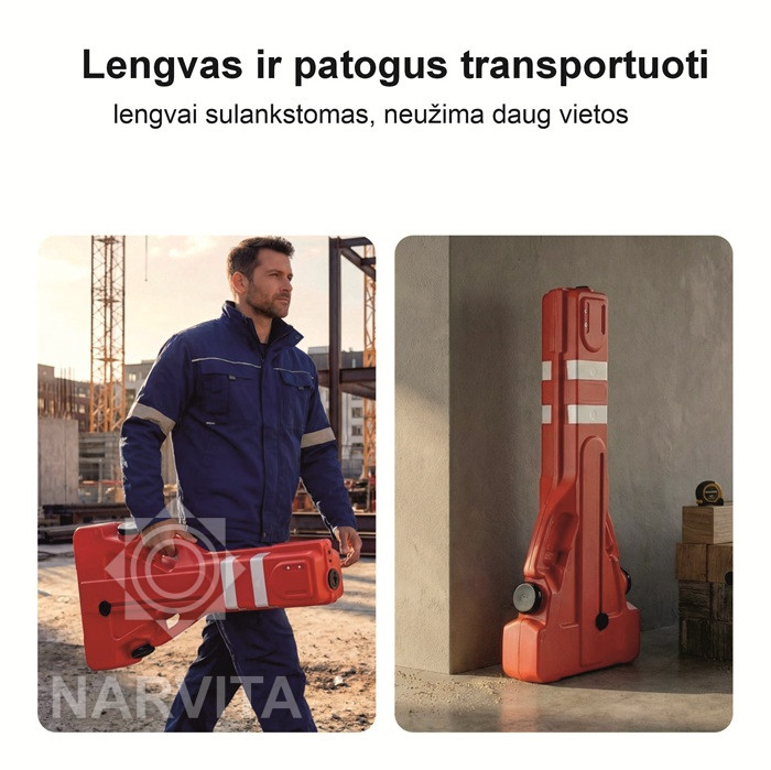 raudona tvorelė su atspindinčiais elementais